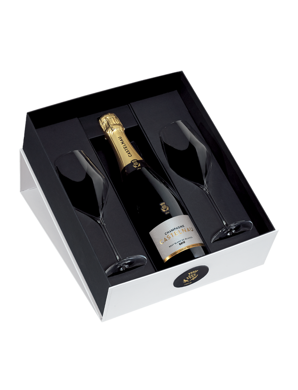 Coffret Blanc de Blancs + 2 flûtes